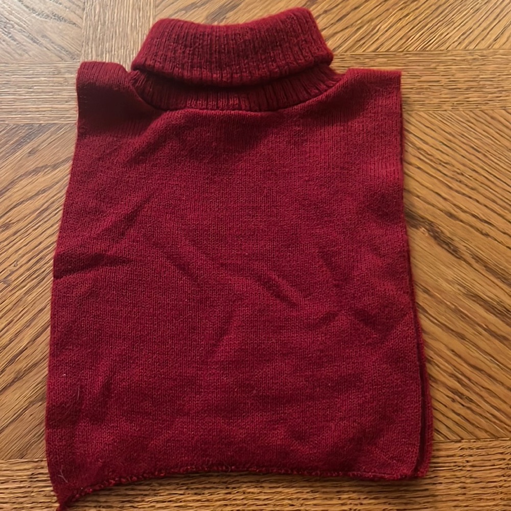 Unisex fake mock turtleneck Burgundy